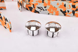 NOS/NIB 3ttt cork orange/black/grey handlebar tape with silver end plugs from the 1980s
