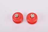 NOS Red REG Pedal Toe Clip Strap Retainer end Buttons from the 1980s