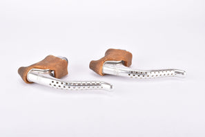 Shimano Dura-Ace M-140/MA-100 first generation brake levers with brown hoods from the 1970s