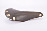 Brooks Professional Team Special Leather Saddle with large polished copper rivets from the 1970s