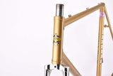 Golden L´Expres vintage steel road bike frame set set in 57.5 cm (c-t) / 56.5 cm (c-c) with Ishiwata 022 tubing and Shimano dropouts from the 1970s ~ 1980s