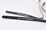 NOS Black Christophe leather toe clip straps