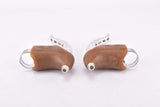 NOS CLB Professionnel (anodized) non-aero Brake Lever Set with brown hoods 1970s