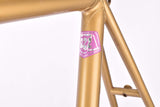 Golden L´Expres vintage steel road bike frame set set in 57.5 cm (c-t) / 56.5 cm (c-c) with Ishiwata 022 tubing and Shimano dropouts from the 1970s ~ 1980s