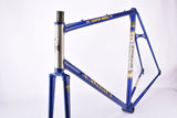Dark Blue and champagne (Baikalblauw) Gazelle Champion Mondial A-Frame (AB-Frame) vintage road bike steel frame set in 60 cm (c-t) / 58 cm (c-c) with Reynolds 531 tubing and Campagnolo dropouts from ~1979