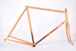 Metalic Orange Motobecane C4C / C5 vintage steel road bike frame in 61 cm (c-t) / 59.5 cm (c-c) with Columbus tubing and Huret dropoutsfrom 1978