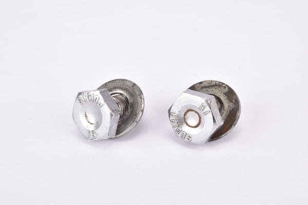Sugino chromed crank bolts and washers from the 1970s - 1980s