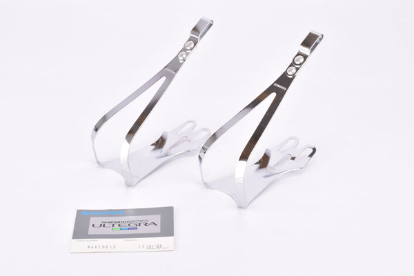 NOS Shimano 600 Ultegra PD-6400 chromed aero Pedal Toe Clip #4619813 in LL (XL)