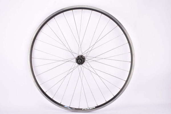 Black 28" (622-13) Rigida Flyer 32 holes Rear Wheel with Clincher Rim and Shimano 8-speed / 9-speed / 10-speed Hyperglide Freehub from the 2000s