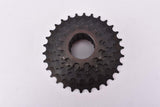 NOS Black Suntour 7-speed Accushift Plus (AP) Cassette with 13-30 teeth from the 1990s