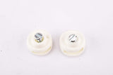 NOS White REG Toe Strap Buttons from the 1970s - 1980s