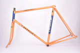 Orange and Blue (cognac and brussel blauw) Gazelle Champione Mondial "AA-Frame"  Criterium / Time Trial frame set in 59 cm (c-t) / 57.5 cm (c-c) with Reynolds 531 tubing and Campagnolo dropouts from the late 1978