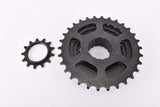 NOS Black Suntour 7-speed Accushift Plus (AP) Cassette with 13-30 teeth from the 1990s