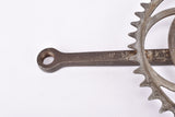 Pre War WWII deep fluted 3-arm cottered steel crank set with 44 teeth in 170 mm from the 1930s - 1940s