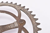 Pre War WWII deep fluted 3-arm cottered steel crank set with 44 teeth in 170 mm from the 1930s - 1940s