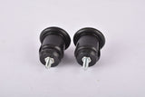 Black adjustable / Expandable handlebar end plugs to screw on from the 1970s