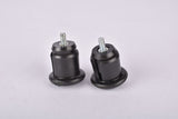 Black adjustable / Expandable handlebar end plugs to screw on from the 1970s