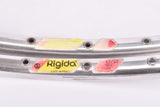 NOS Rigida silver polished Clincher Rim Set in 28"/622-13mm (700C) with 36 holes from the 1980s - 1990s