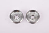Campagnolo flat chrome metal crank set dust caps from the 1980s - 1990s