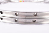 NOS Rigida silver polished Clincher Rim Set in 28"/622-13mm (700C) with 36 holes from the 1980s - 1990s