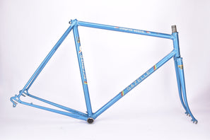 Blue (amour blauw) Gazelle Champione Mondial A-Frame frame set in 56 cm (c-t) / 54.5 cm (c-c) with Reynolds 531 tubing and Campagnolo drop outs from 1978