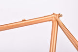 Metalic Orange Motobecane C4C / C5 vintage steel road bike frame in 61 cm (c-t) / 59.5 cm (c-c) with Columbus tubing and Huret dropoutsfrom 1978