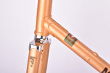 Metalic Orange Motobecane C4C / C5 vintage steel road bike frame in 61 cm (c-t) / 59.5 cm (c-c) with Columbus tubing and Huret dropoutsfrom 1978