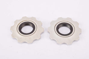 NOS White Campagnolo C-Record and Croce d'Aune #2302007 rear derailleur bearing Pulley / Jockey Wheel Roller set from the 1980s