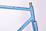 Blue (amour blauw) Gazelle Champion Mondial A-Frame frame set in 56 cm (c-t) / 54.5 cm (c-c) with Reynolds 531 tubing and Campagnolo drop outs from 1978