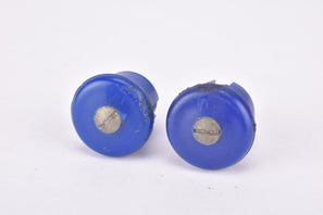 Blue screw tight / screw on handlebar end plugs from the 1970s