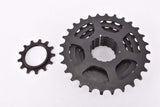 NOS Black Suntour APII 7-speed PowerFlo Accushift Plus II Cassette with 13-28 teeth from the 1990s