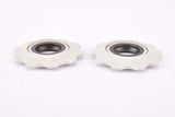 NOS White Campagnolo C-Record and Croce d'Aune #2302007 rear derailleur bearing Pulley / Jockey Wheel Roller set from the 1980s