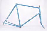 Blue Springfield Kamp van Nederlands vintage steel road bike frame set set in 61 cm (c-t) / 59.5 cm (c-c) with Reynolds 531 tubing and Campagnolo dropouts from the 1960s ~ 1970s