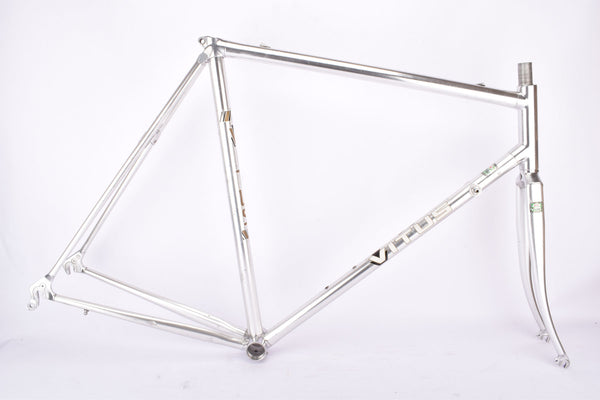 Silver anodized Vitus 979 Duralinox vintage aluminum frame set in 57.4 cm (c-t) 56 cm (c-c) with Vitus 979 Dural All Aluminium tubing from 1985