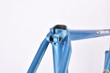 Blue (amour blauw) Gazelle Champion Mondial A-Frame frame set in 56 cm (c-t) / 54.5 cm (c-c) with Reynolds 531 tubing and Campagnolo drop outs from 1978