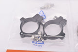 VeloOrange Hinged Water Bottle Cage Clamps in 28.6 or 31.8, Silver, Black