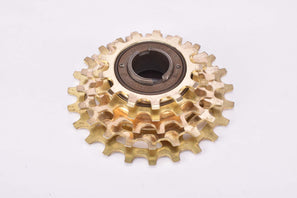 NOS Shimano first generation Dura-Ace #FA-100 5-speed golden Freewheel with 13-23 teeth and english/italian thread from the early  1970s