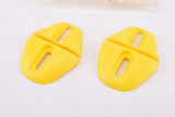 NOS Sidi slotted shoe plate yellow pedal cleat for toe clip pedals (2 Point)