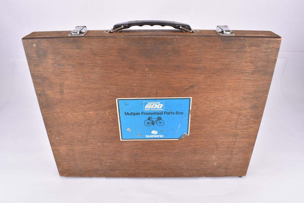 Empty Shimano 600 #FD-100 / #FD-200 (#FD-110 / #FD-210) Multiple Freewheel Parts (sprockets/cogs) Box (wooden case)