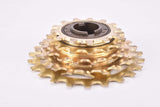 NOS Shimano first generation Dura-Ace #FA-100 5-speed golden Freewheel with 13-23 teeth and english/italian thread from the early  1970s