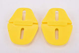 NOS Sidi slotted shoe plate yellow pedal cleat for toe clip pedals (2 Point)