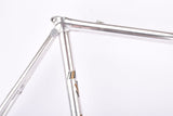 Silver anodized Vitus 979 Duralinox vintage aluminum frame set in 57.4 cm (c-t) 56 cm (c-c) with Vitus 979 Dural All Aluminium tubing from 1985