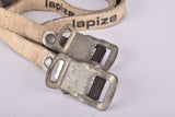 Vintage White Lapize leather pedal toe clip straps from the 1980s