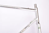 Silver anodized Vitus 979 Duralinox vintage aluminum frame set in 57.4 cm (c-t) 56 cm (c-c) with Vitus 979 Dural All Aluminium tubing from 1985