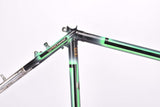 Black and neon green full pantographed Chesini Capriolo Special MTB Hardtail frame set in 49.0 cm (c-t) / 47.5 cm (c-c) with Columbus Cromor OR tubing from the late 1980s