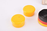 NOS Benotto Cello german flagged handlebar tape in black, red and yellow incl. yellow Benotto handlebar plugs