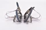 Sheffield Sprint Pedals with Alfredo Binda Straps from the 1940s - 1950s - Bianchi Legnano etc.