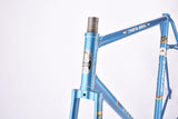 Blue (amour blauw) Gazelle Champion Mondial A-Frame frame set in 56 cm (c-t) / 54.5 cm (c-c) with Reynolds 531 tubing and Campagnolo drop outs from 1978