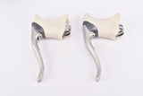 Mint Shimano 105 SC Brake Set caliper #BR-1055 and aero brake lever #BL-1055 with white hoods from the 1990s