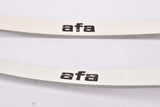 NOS white AFA leather toe clip straps